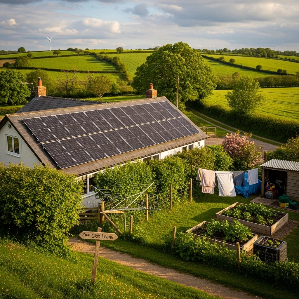 countryside-home-uk-solar-panels-on-roof-off-grid-lifestyle-renewable-energy-system
